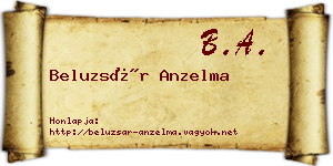 Beluzsár Anzelma névjegykártya